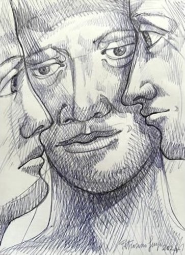 DUE PROFILI E UN VISO