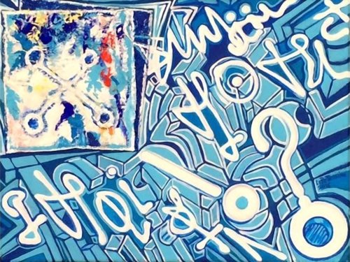 SCRITTURE POLIMATERICHE IN BLU