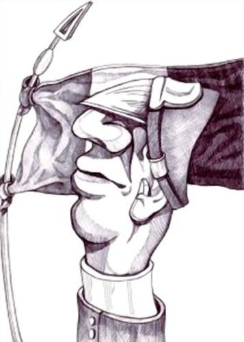 DISEGNO A PENNA BLU SU FOGLIO