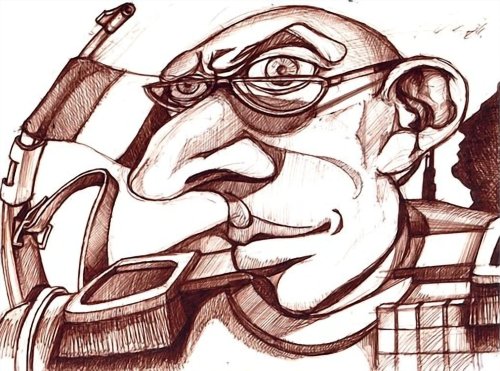 DISEGNO A PENNA BLU SU FOGLIO