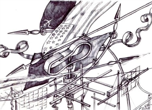 DISEGNO A PENNA BLU SU FOGLIO