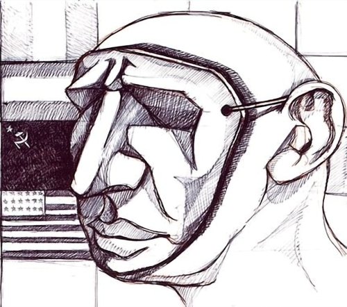 DISEGNO A PENNA BLU SU FOGLIO