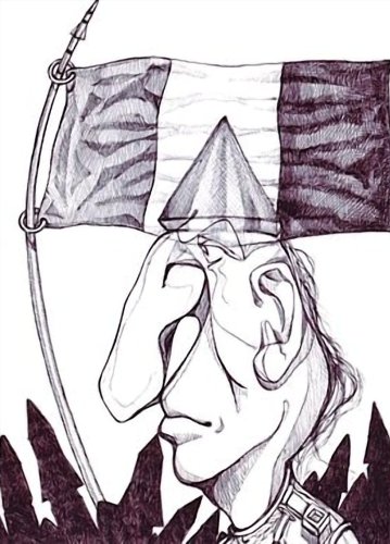 DISEGNO A PENNA BLU SU FOGLIO
