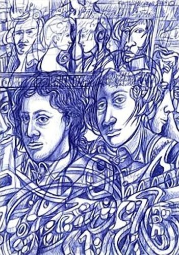 DISEGNO A PENNA BLU SU FOGLIO